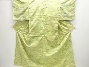 アンティーク　横段模様手織り紬着物